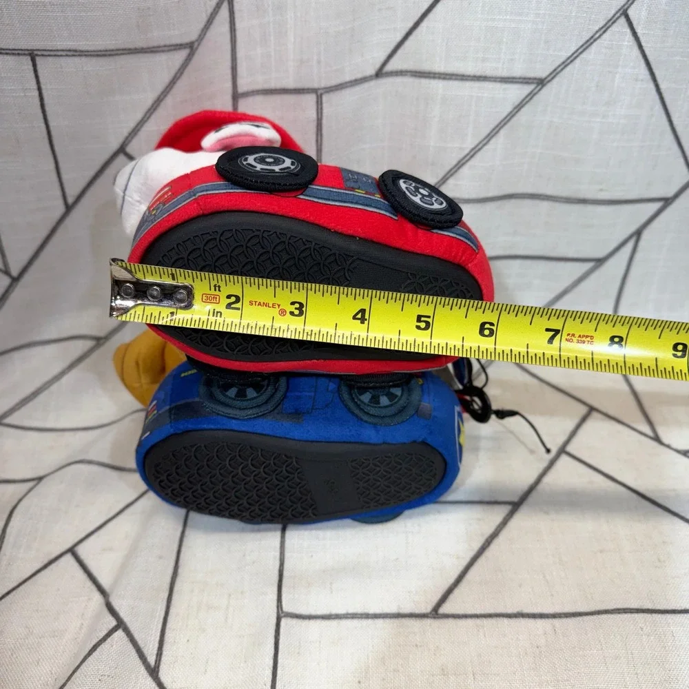 Paw Patrol Toddler Plush Slippers Size 5-6 Red Blue Chase Marshall 3D Vehicle